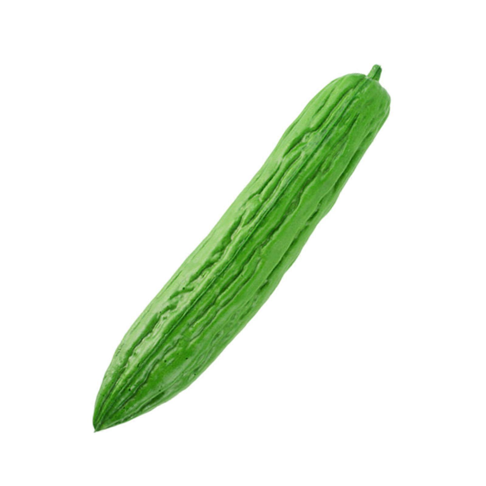 Realistic Simulation Fruit Vegetable Decoration Artificial Banana Cucumber Bitter Gourd for Kitchen Display, Photo Props Multicolor