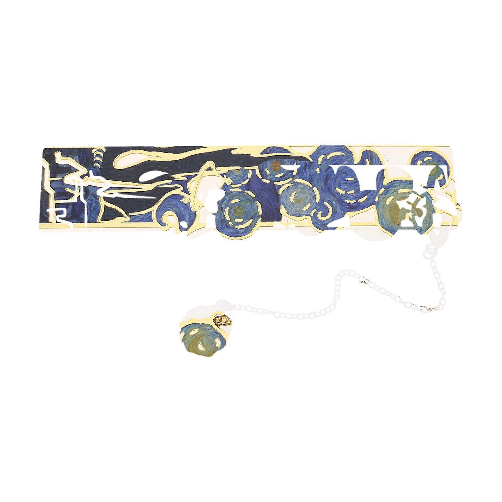 Hollow Metal Bookmarks Book Mark Book Page Marker Pendant Bookmarks with Chain for Teacher Book Lover Student Reading Multicolor