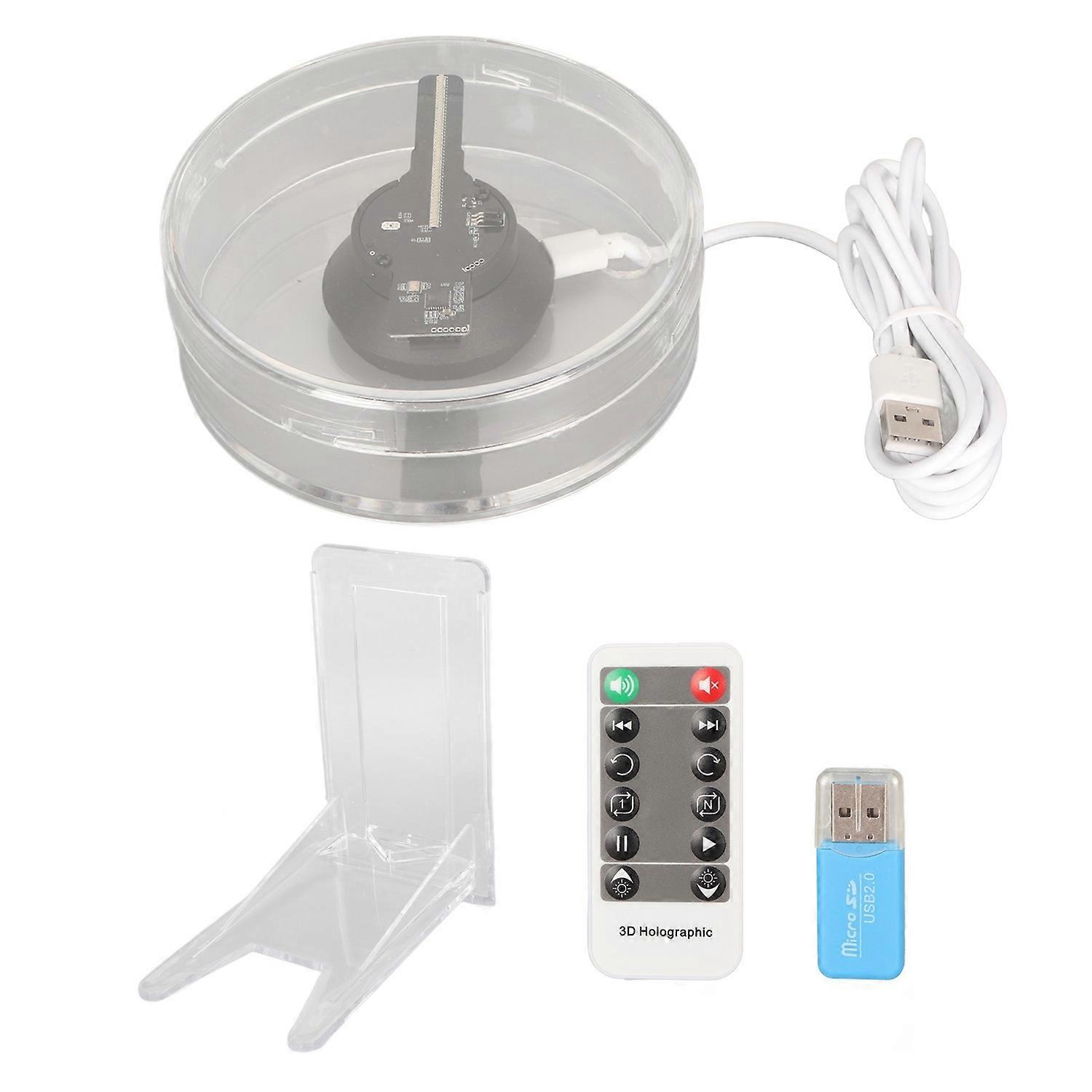 3D Hologram Fan 48 LEDs WiFi APP Remote Control Built in Speaker Holographic Advertising Display wit