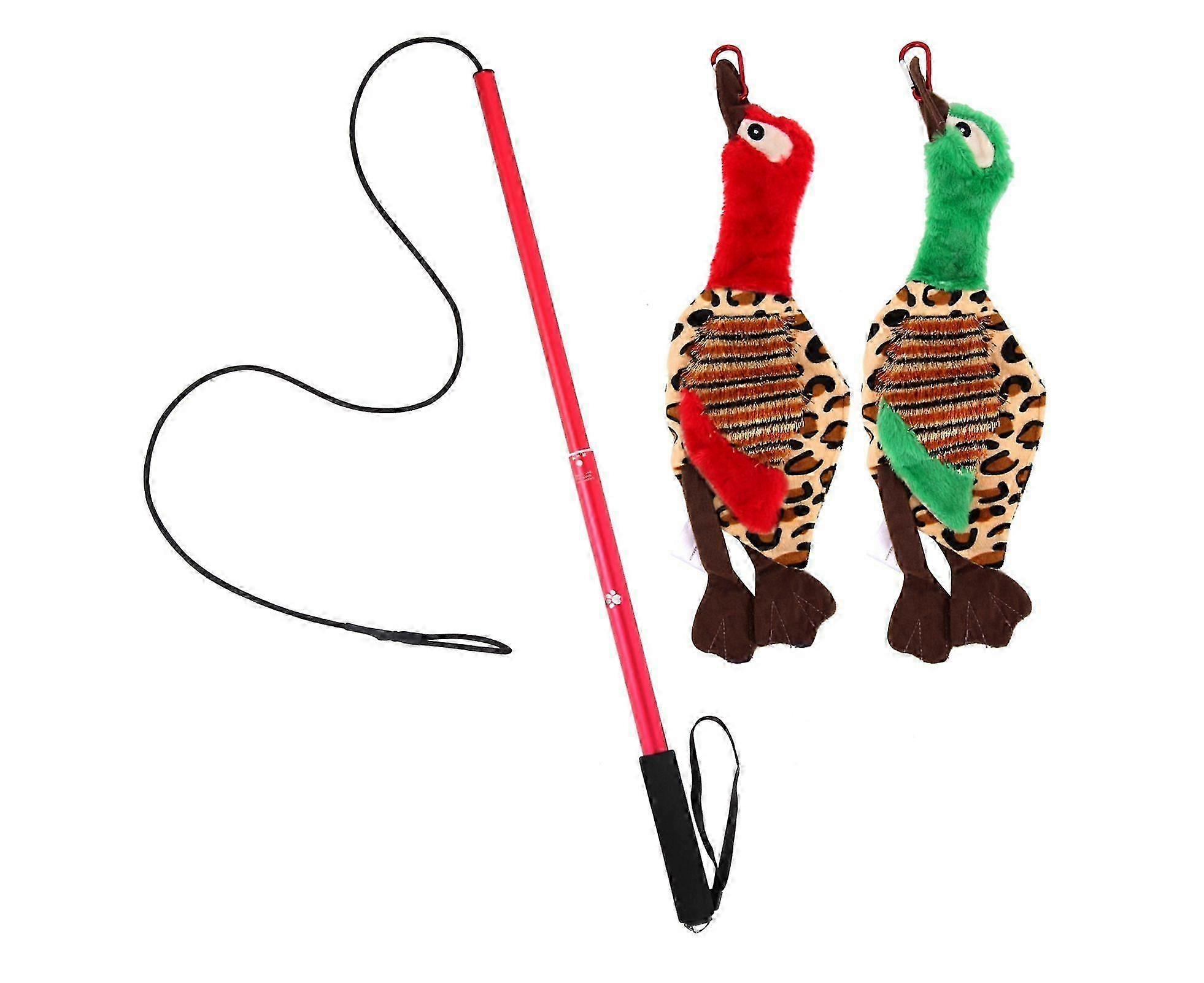 Extendable Dog Flirt Pole Set with Chew Toy for Heavy-Duty Exercise and Training in UK Homes