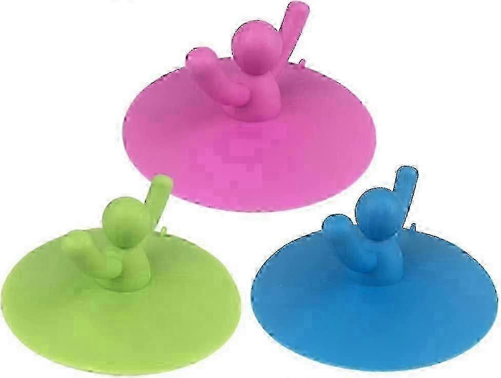 3 قطع سدادة استنزاف سيليكون عالمية لحوض الاستحمام وحوض المطبخ والغسيل بتصميم مرن