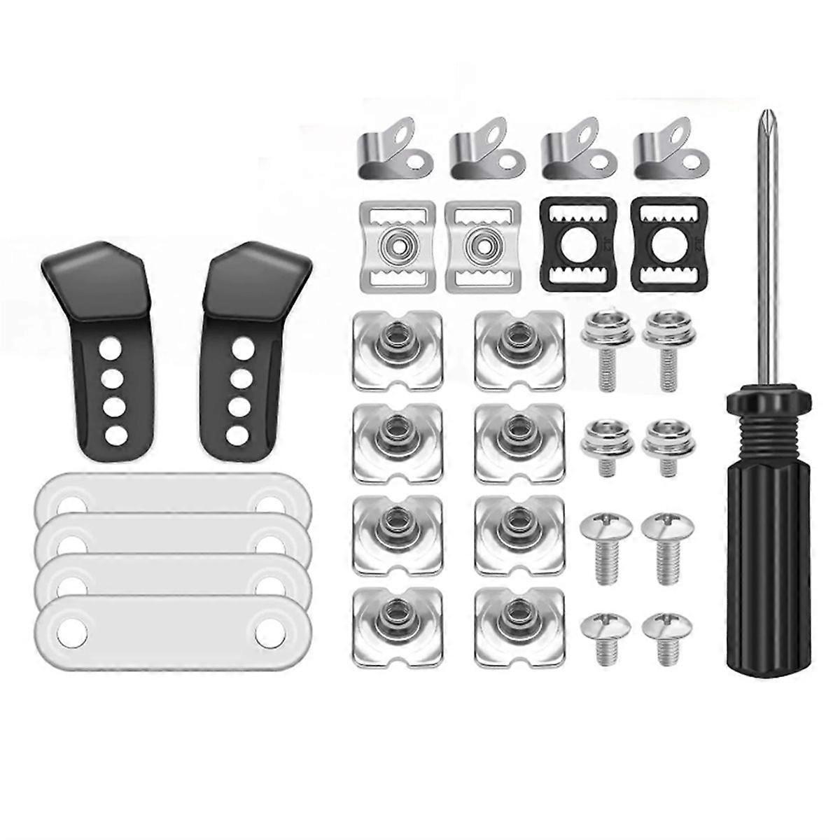 31-osainen jalkapallo-, baseball-, jääkiekko- ja softball-kypärän korjaussarja, vaihtoruuvien osat