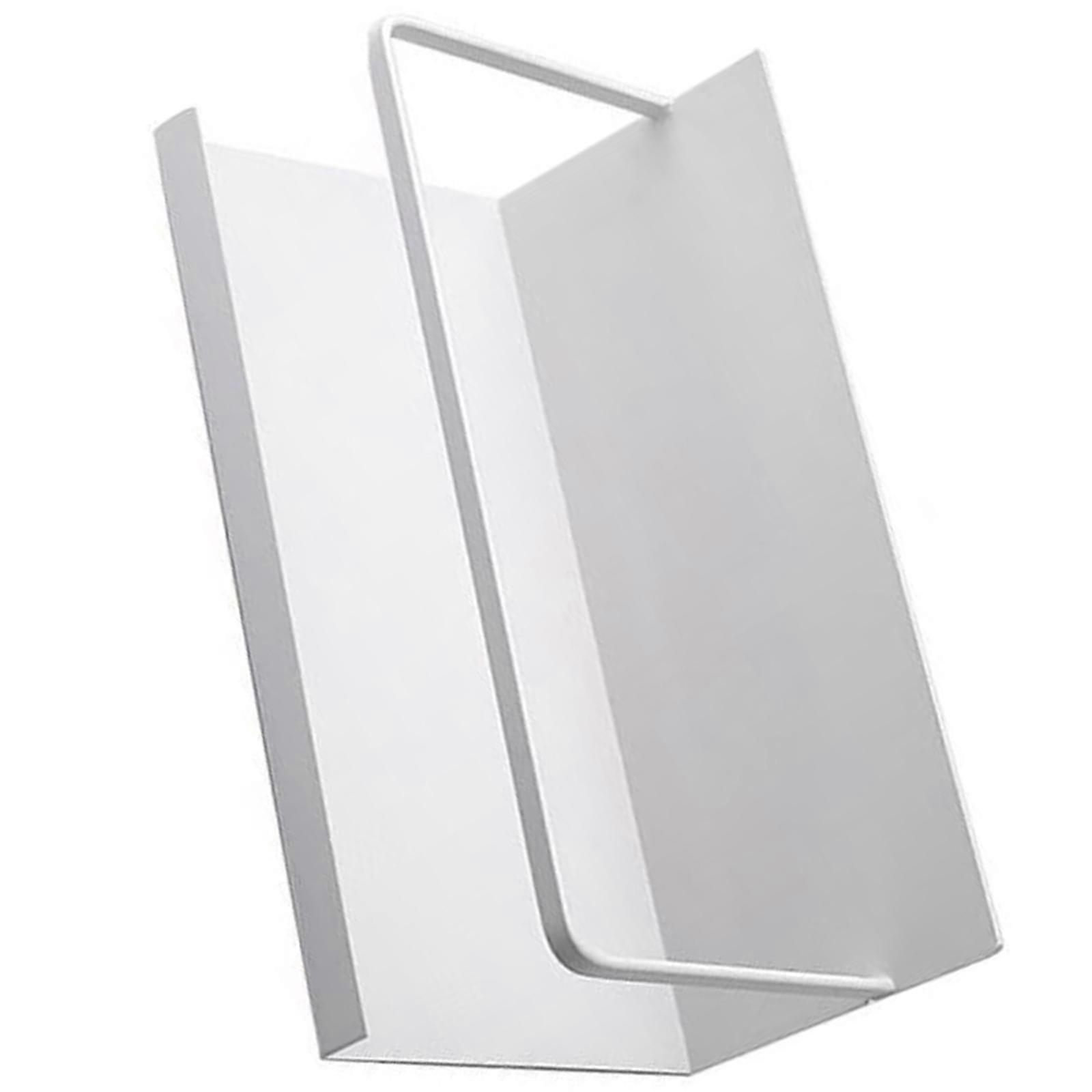 Industrial Style Iron Side Hanging Shelf For Spices Bottles Utensils Organization On Metal Fronts  White