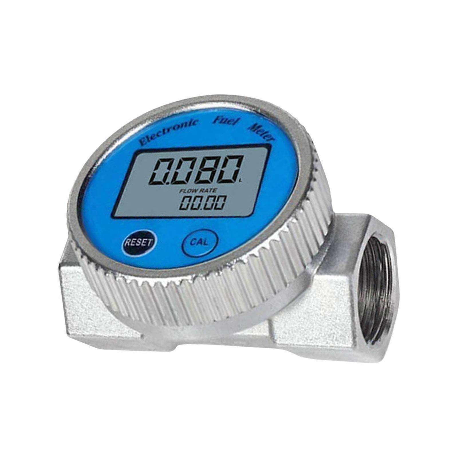 DN20/DN25 Flow Control Meter Digital Flowmeter for Water Oil Waterproof Stainless Flow Meter ±1% Accuracy Multicolor
