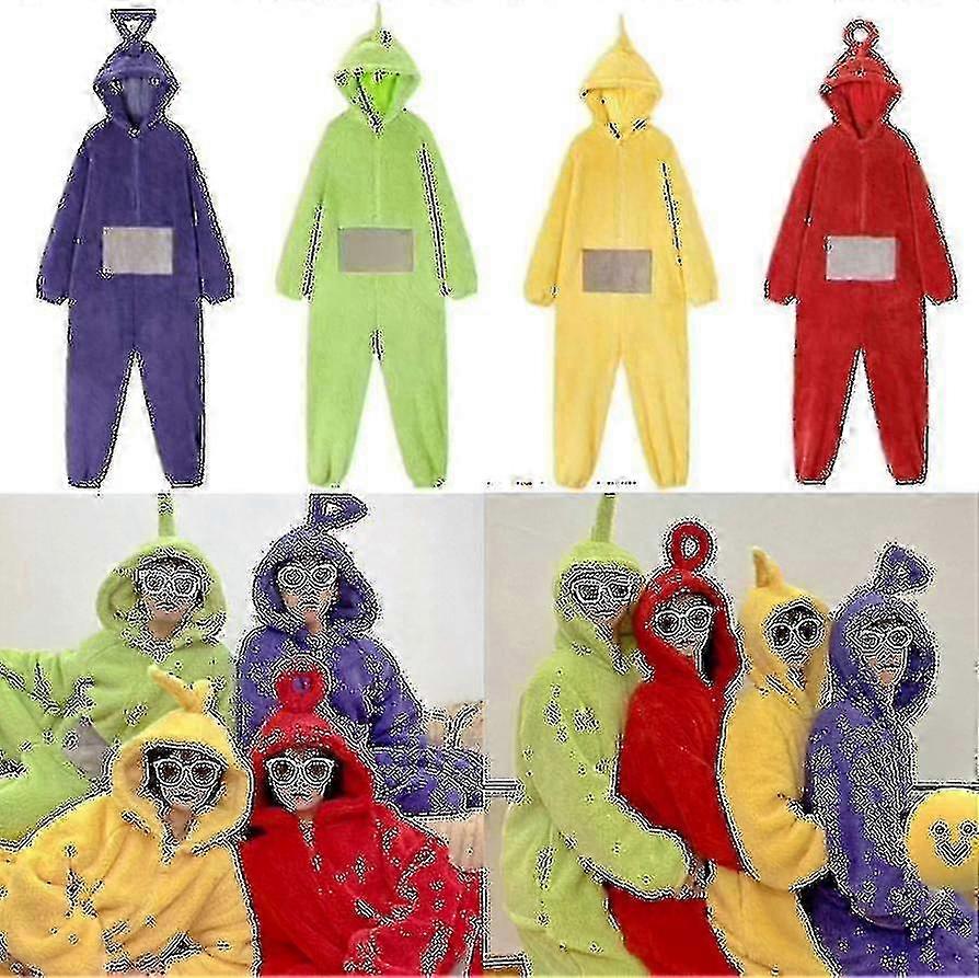 Anime Teletubbies Kostümü Yetişkin Noel Pijamaları Pijamalar Pijama Tulum.V8