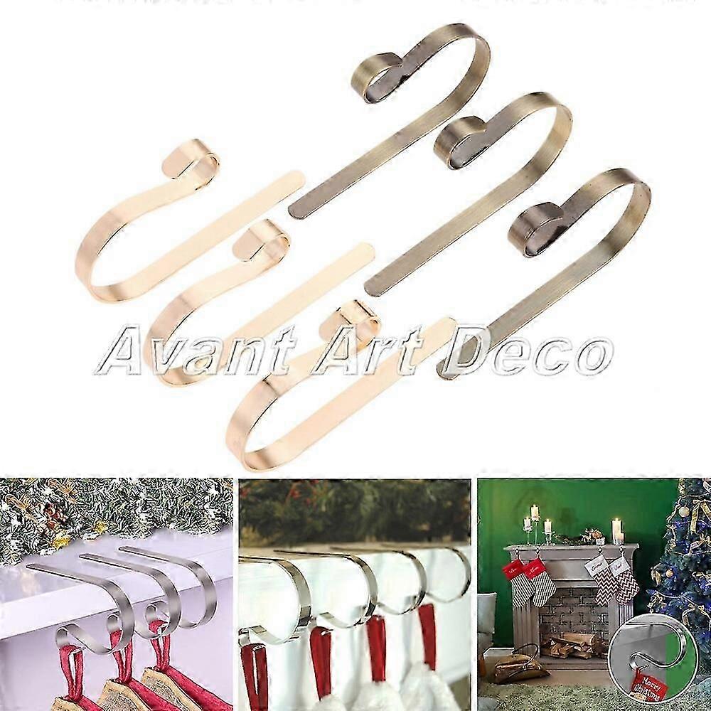 2/4/6 Christmas Stocking Socking Holder Fireplace Clips Hanger Hooks Home Tools