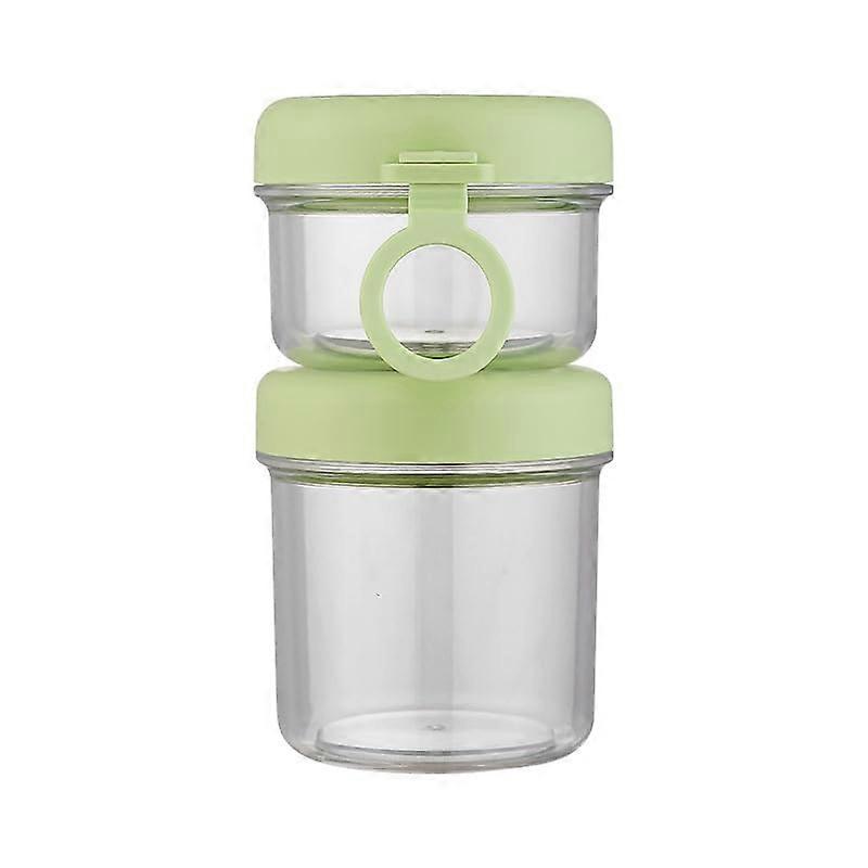 Dual Layer Food Container with Spoon, Leakproof Breakfast Bowl for Yogurt Fruit Salad