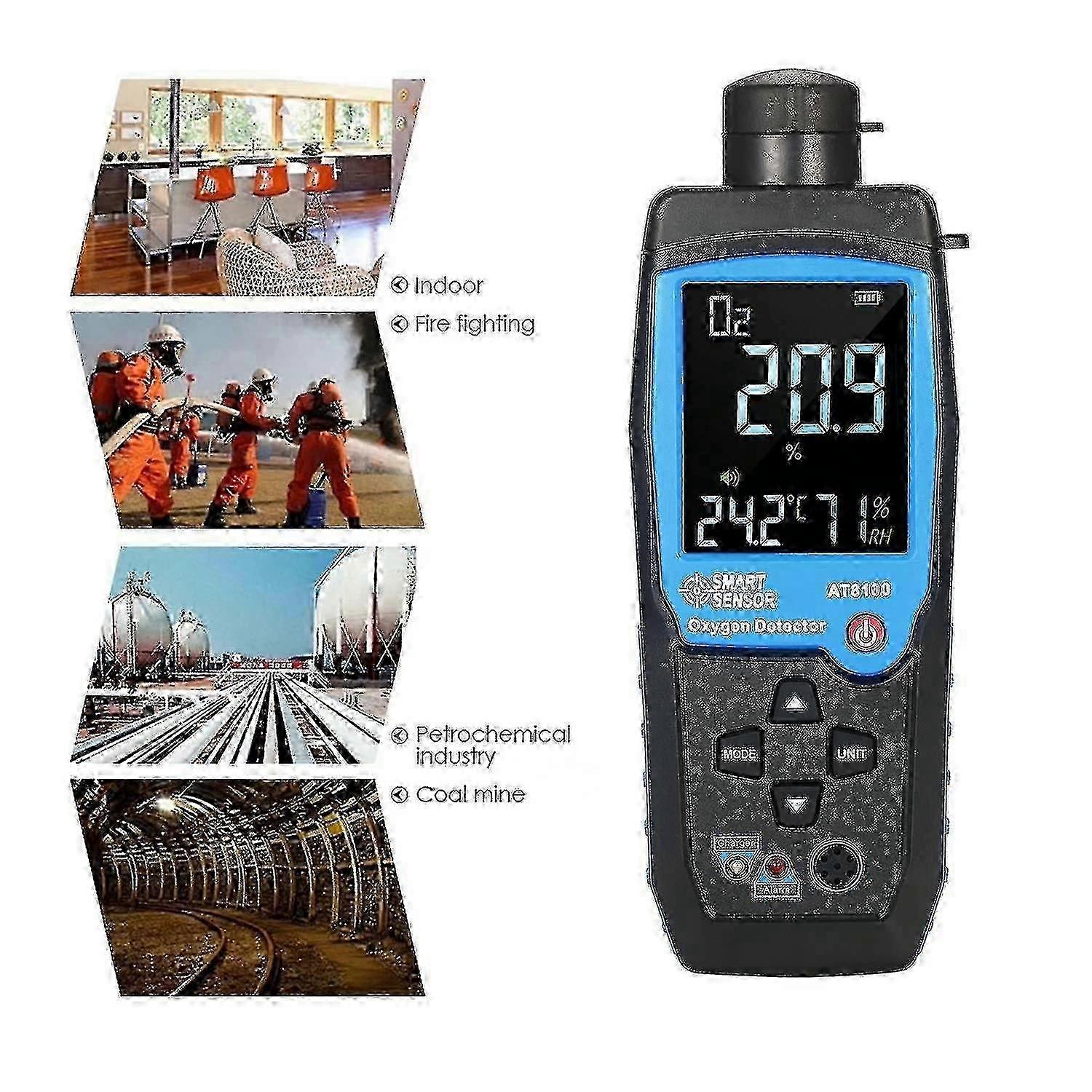 Digital Oxygen Monitor Usb Rechargeable Car O2 Sensor Tester