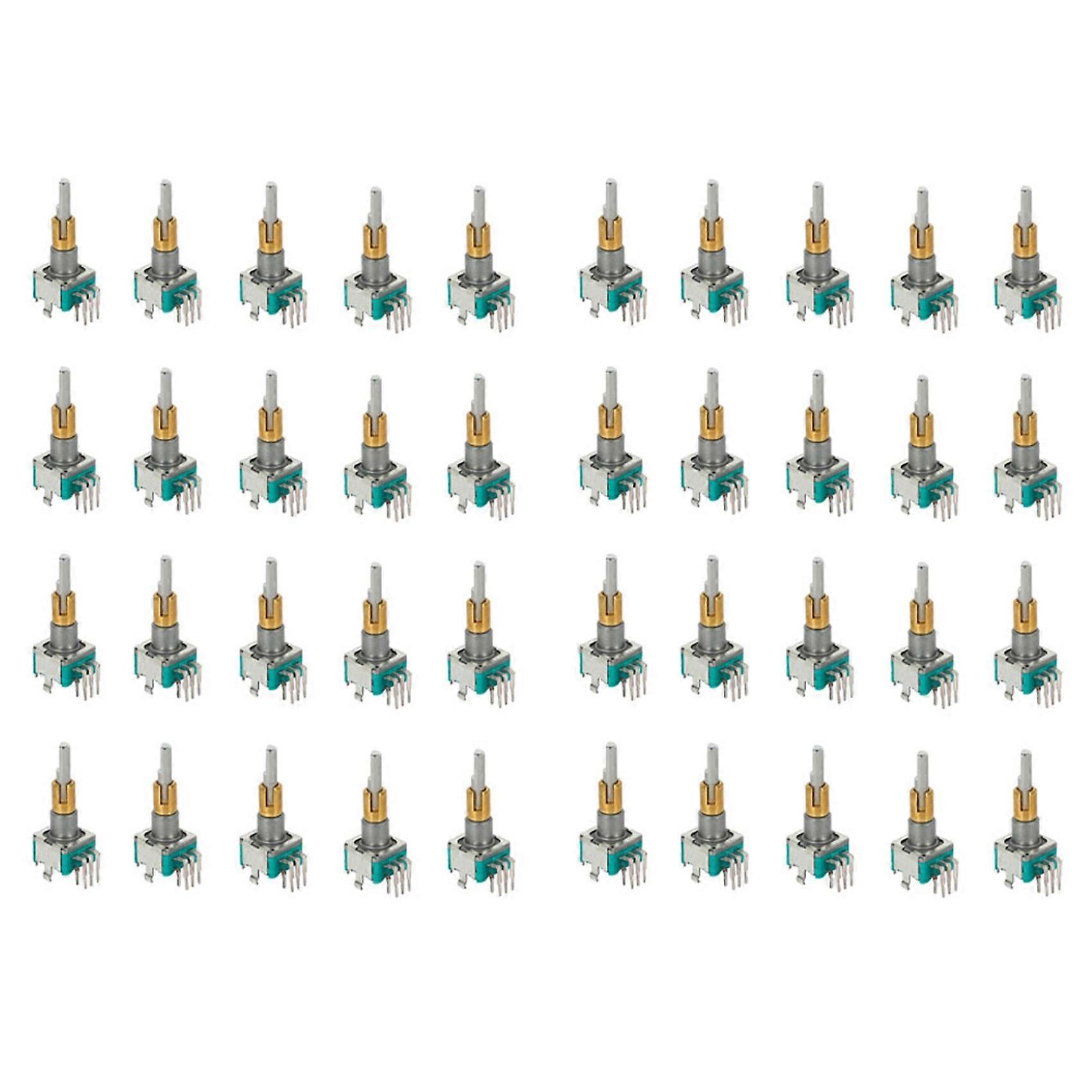 40PCS EC11EBB24C03 Dual Axis Encoder with Switch 30 Positioning Number 15 Pulse Point Handle 25mm