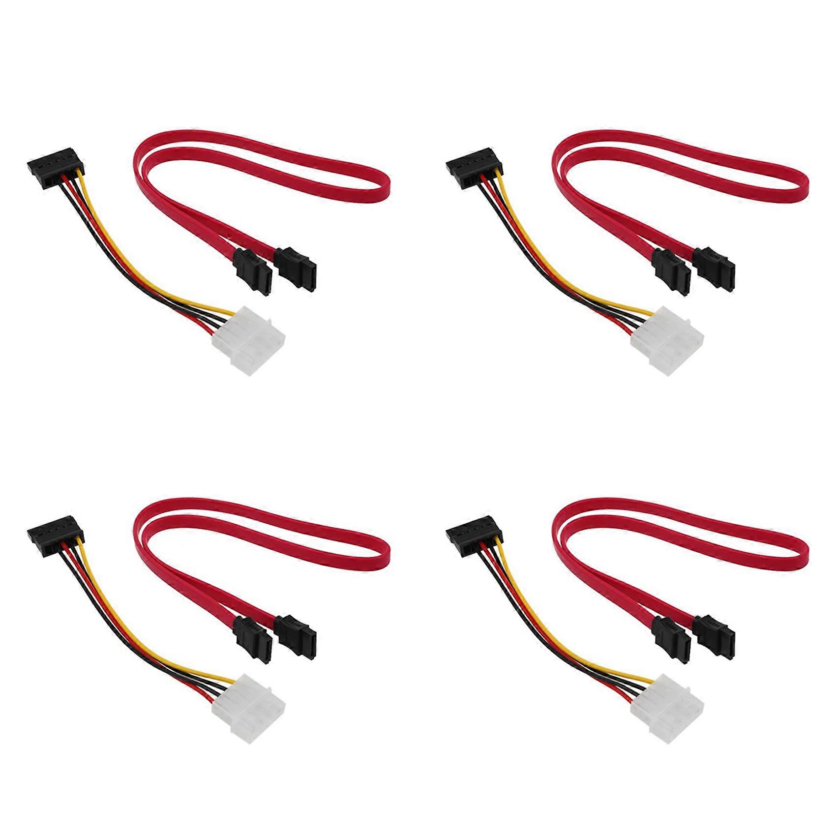 4 SATA Power Adapter Cable and 4 SATA Data Cable