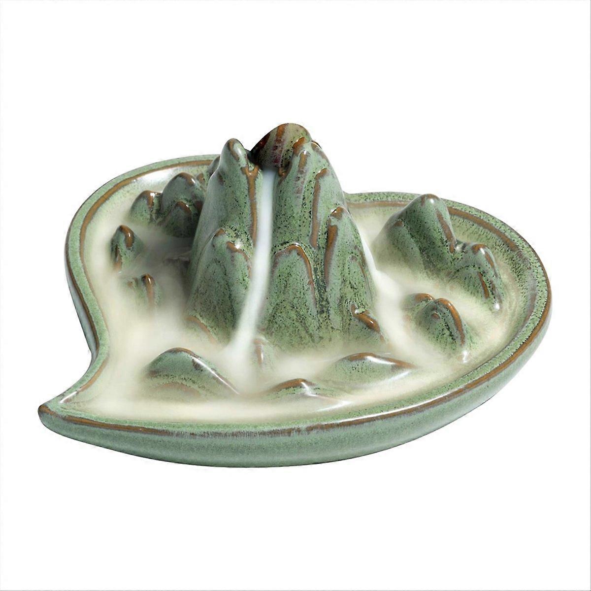 Waterfall Backflow Incense Burner Ceramic, Aromatherapy Ornament