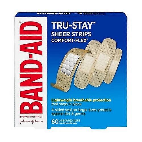 Band-Aid Assorted Comfort-Flex Plastic Bandages, 60 Count