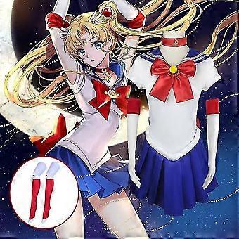 lady anime dress up Moon Costume Costumes For Women Anime Sailor Uniform Cosplay Moon Costumes Anime Figure Dress Waistline_Natural Waist