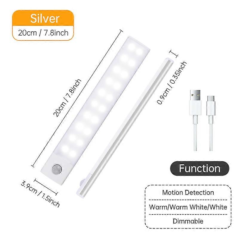 Motion Sensor Light Wireless LED Night Light comB Rechargeable Night Lamp Cabinet Wardrobe Lamp Under Backlight For Kitchen Led