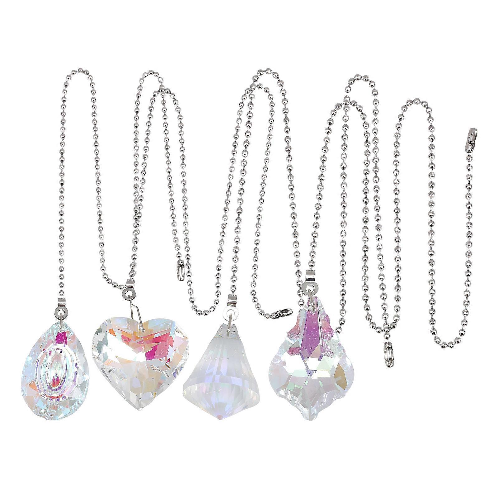Crystal Fan Pull Chain Extension for Ceiling Fans with Decorative Style 8Pcs