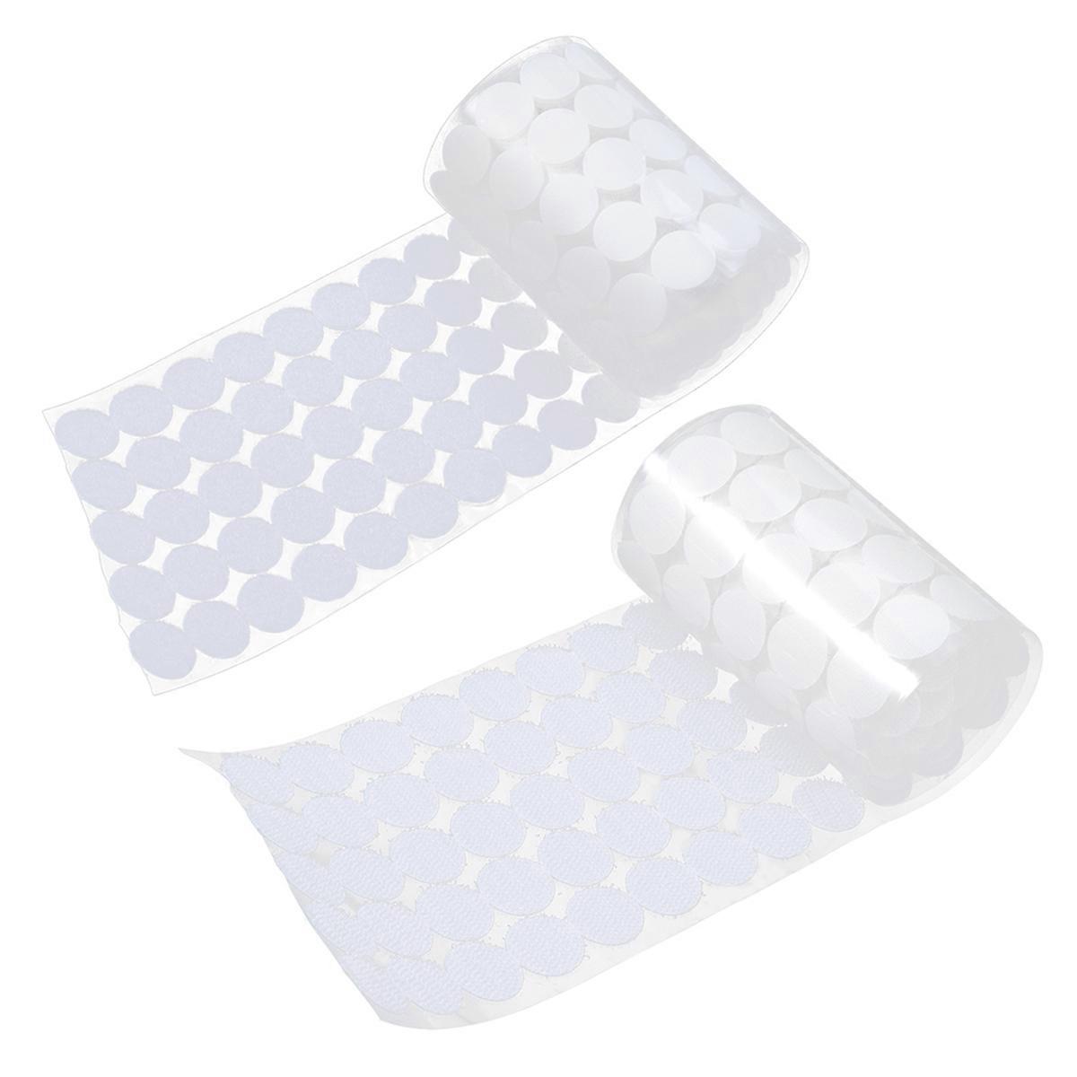 Loop Tape Round Back Sticky Tapes for Hook Sticking 1800Pcs White