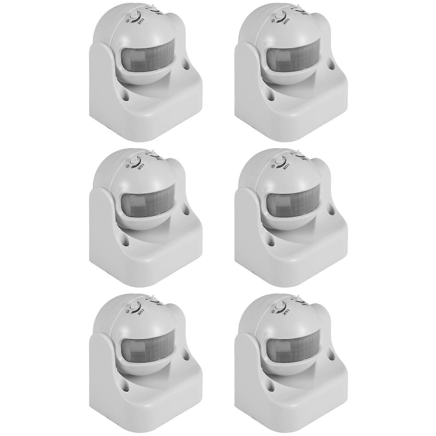 6X PIR Infrared Motion Sensor AC110V-220V Motion Detector Adjustable Switch for Indoor and Outdoor Multiple Scenarios