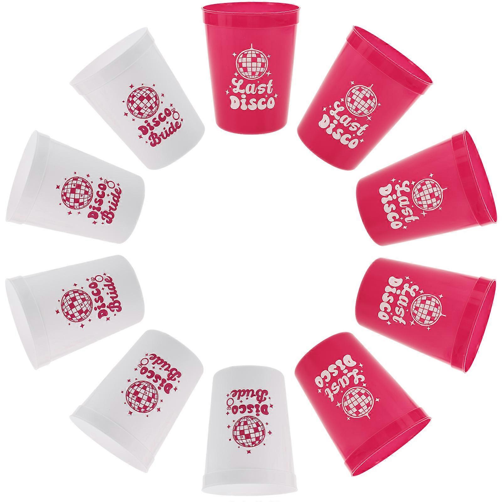 Disco Plastic Cups for Party Beverage Cups for Storage Use 10Pcs