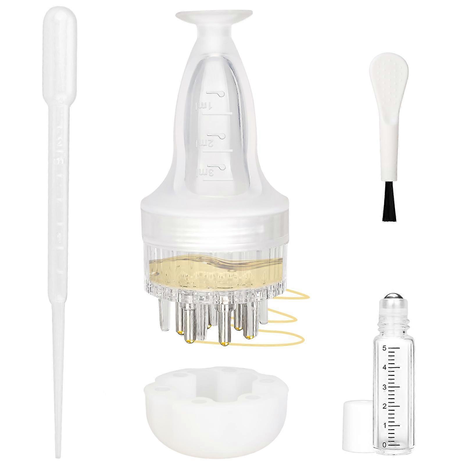 Scalp Massager with Hair Oil Applicator, Dual Roller Precision Serum Tool for Men and Women