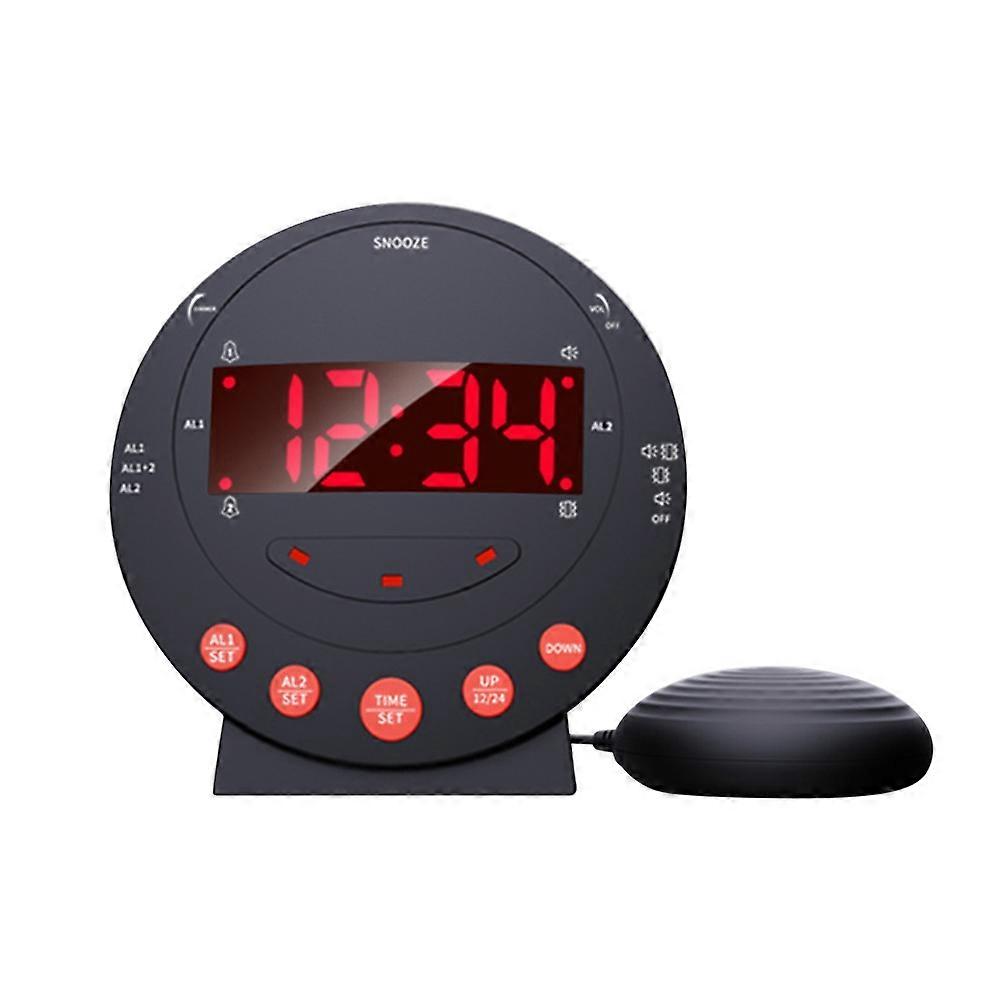 LED Flashing Light Clock Stepless Volume Adjustment Electronic Alarm Clock Digital Desk Powerful Vibration Clocks