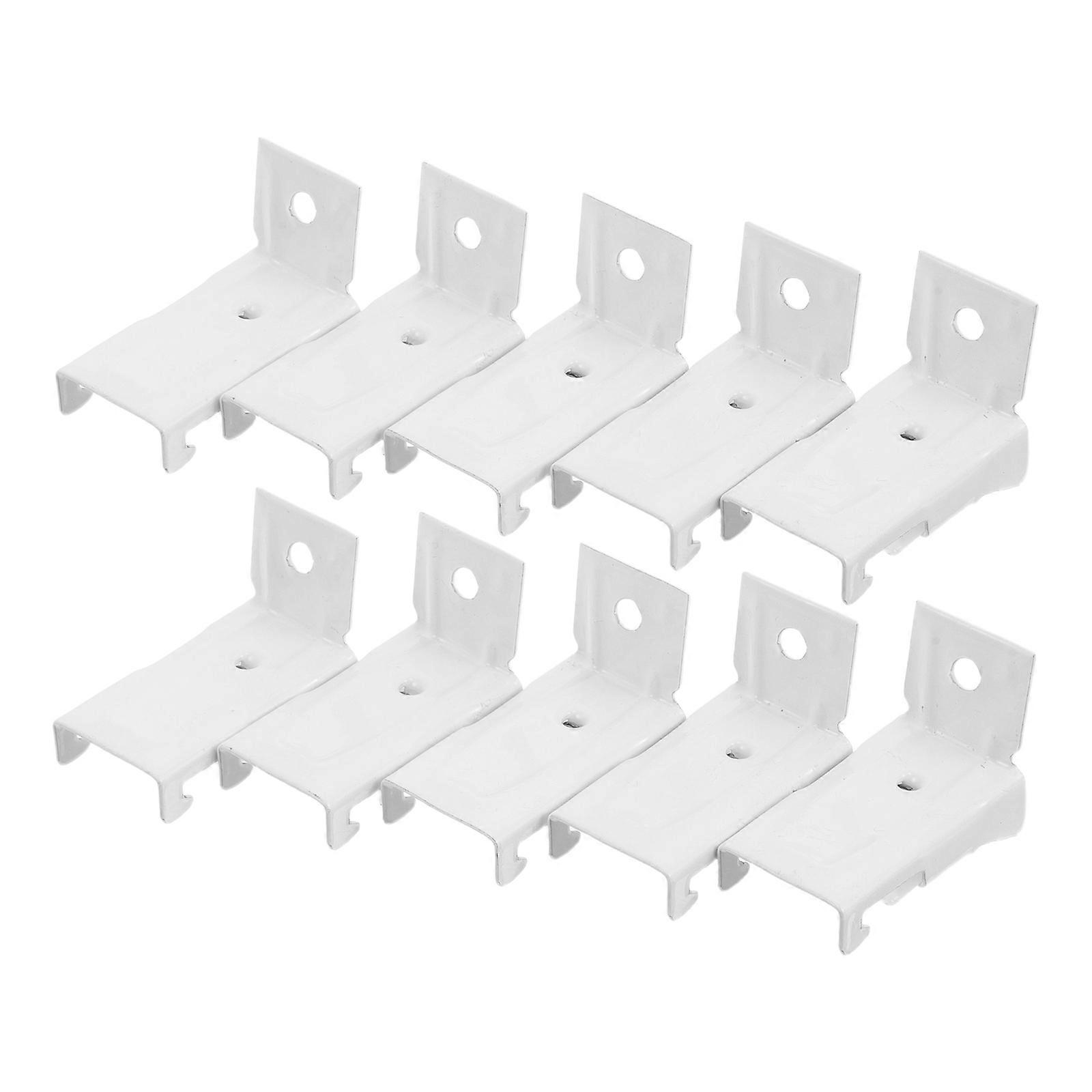 White Iron Curtain Track Bracket for Curved Rods with 20Pcs Mounting Set