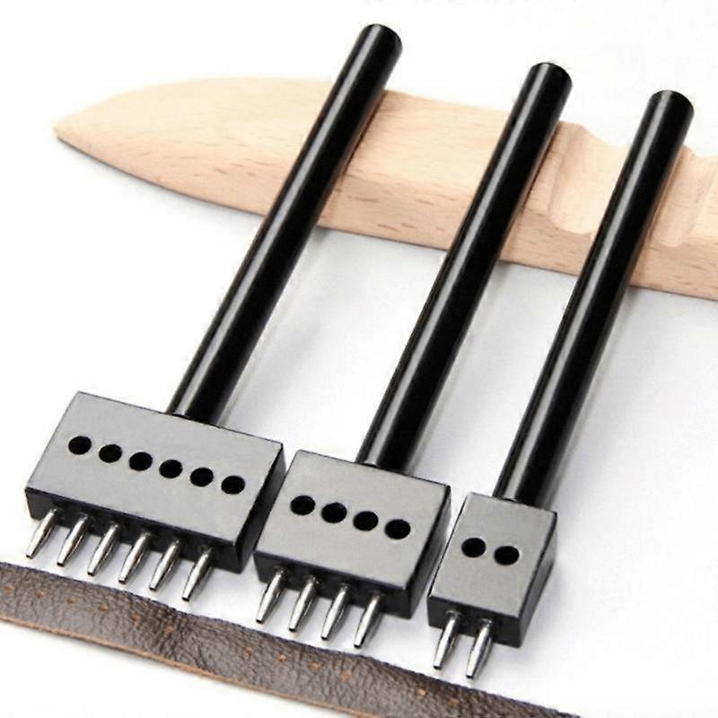 Craft Precision: Lightweight Leather Punch Tool, 2/4/6 Hole, 5mm Spacing - Perfect for DIY Projects, Durable & Versatile