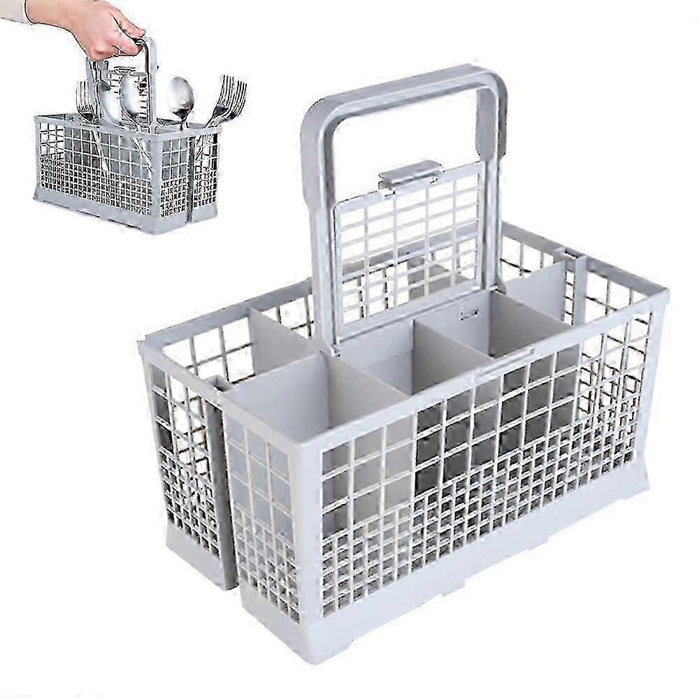 Dishwasher basket replacement for cutlery with handle and durable mesh construction