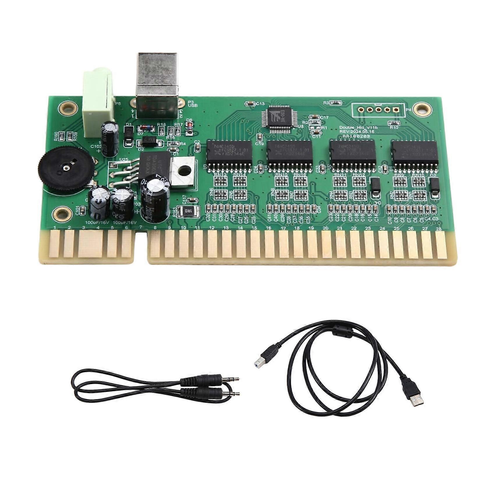  MAME Game Controller PC to Jamma Converter PCB with USB Audio Cable for 28 Pin Board Arcade Mchine
