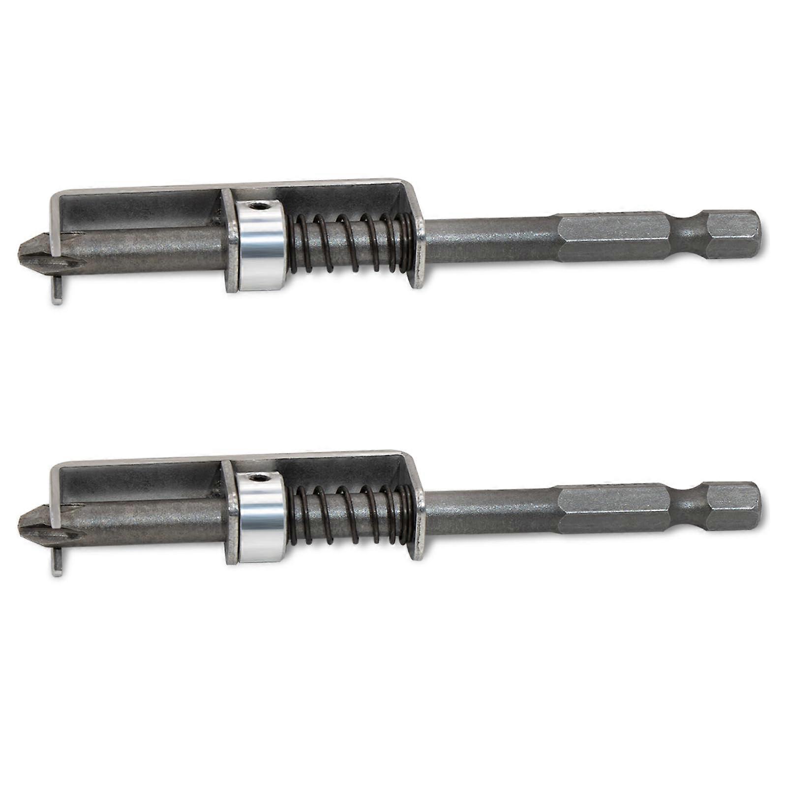 2Pcs Spring Loaded Screw Holder Bit Set with Quick Release Adapter for Electricians and DIY