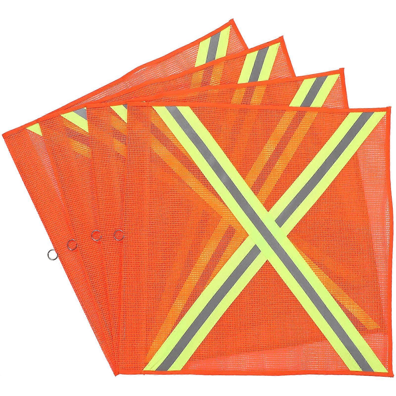 Reflective Traffic Safety Flags for Vehicle Safety Use 4Pcs Bundle