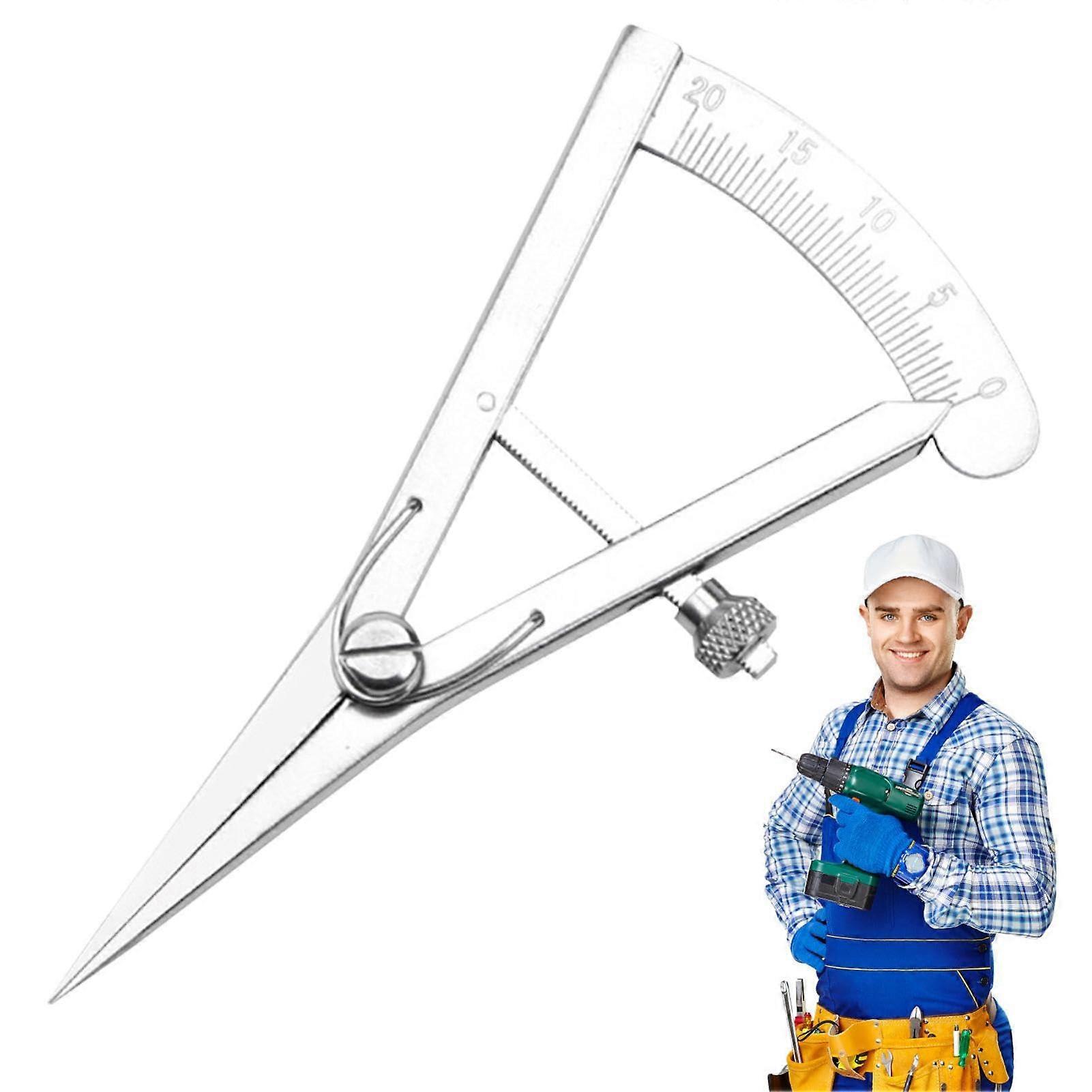 Leather Wing Divider Adjustable Precision Marking Gauge for Leather Craft and Arc Drawing