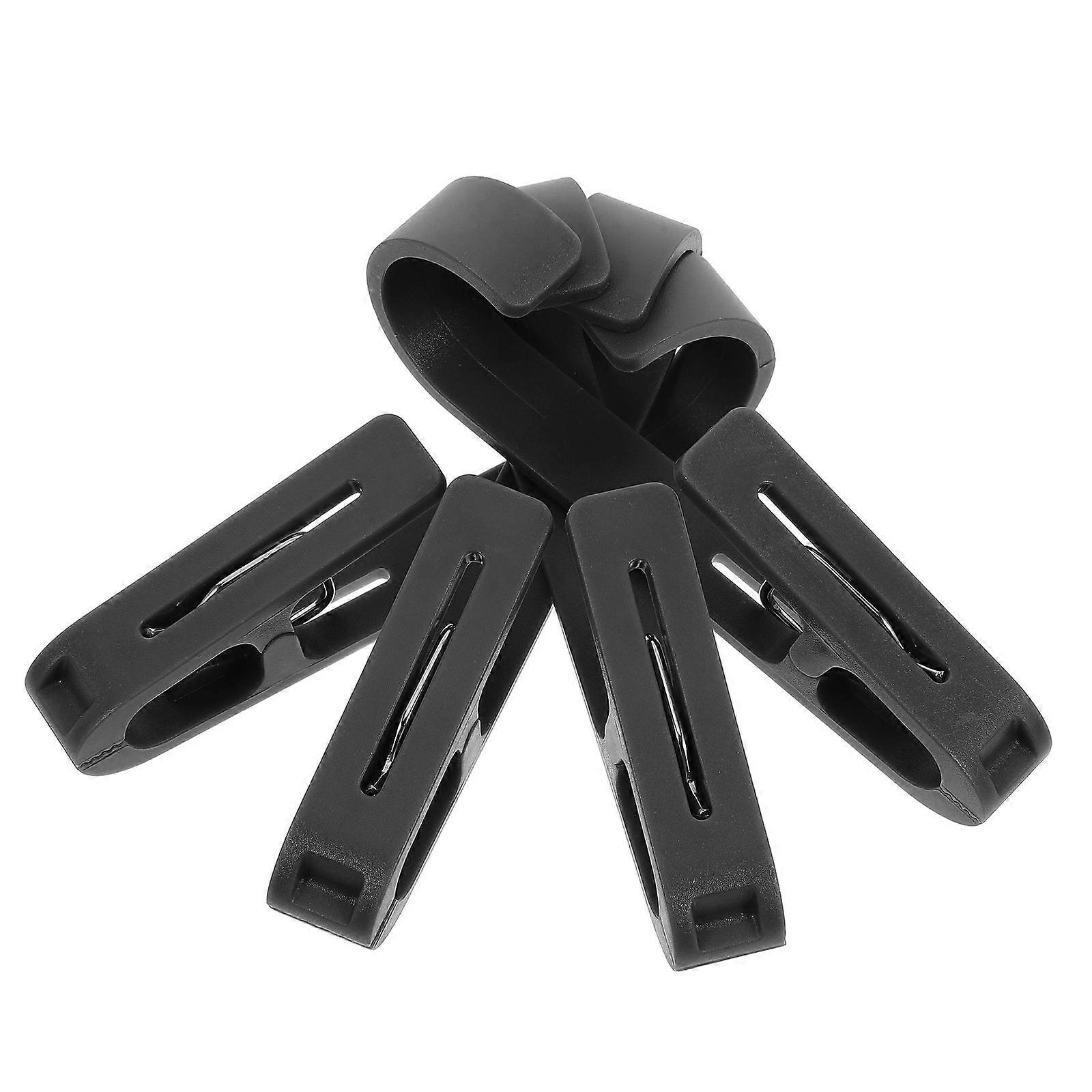 Sock Hangers with Clips for Storage 4Pcs Plastic Laundry Hook Grey ABS