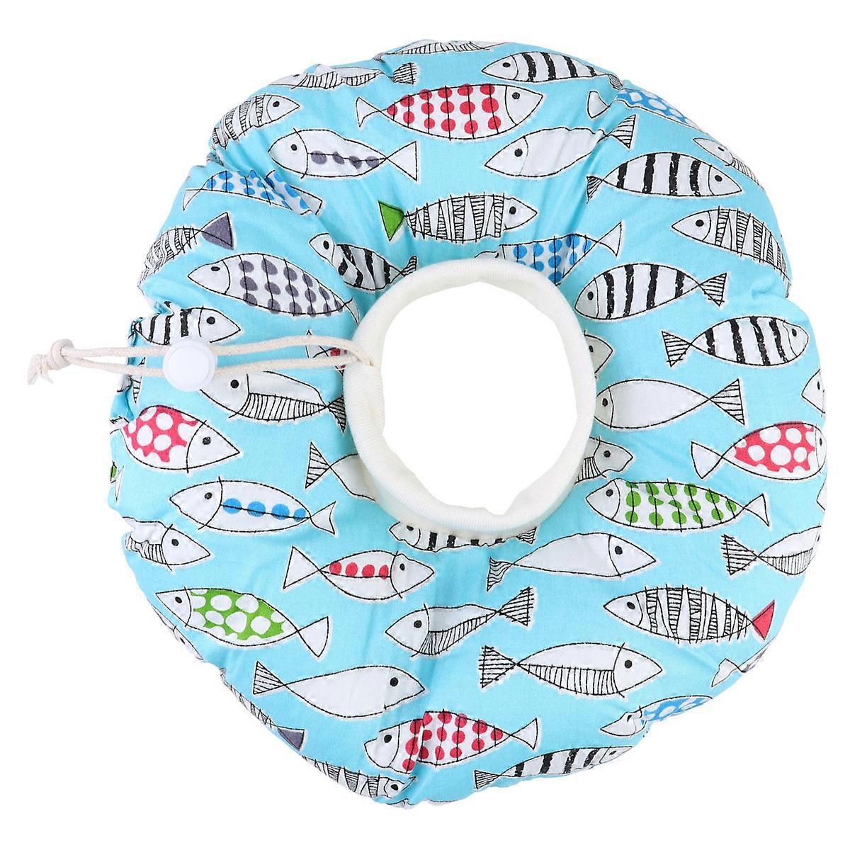 Pet Shield Collar L Fish Pattern Anti-Bite Collar 1Pcs for Cat Care