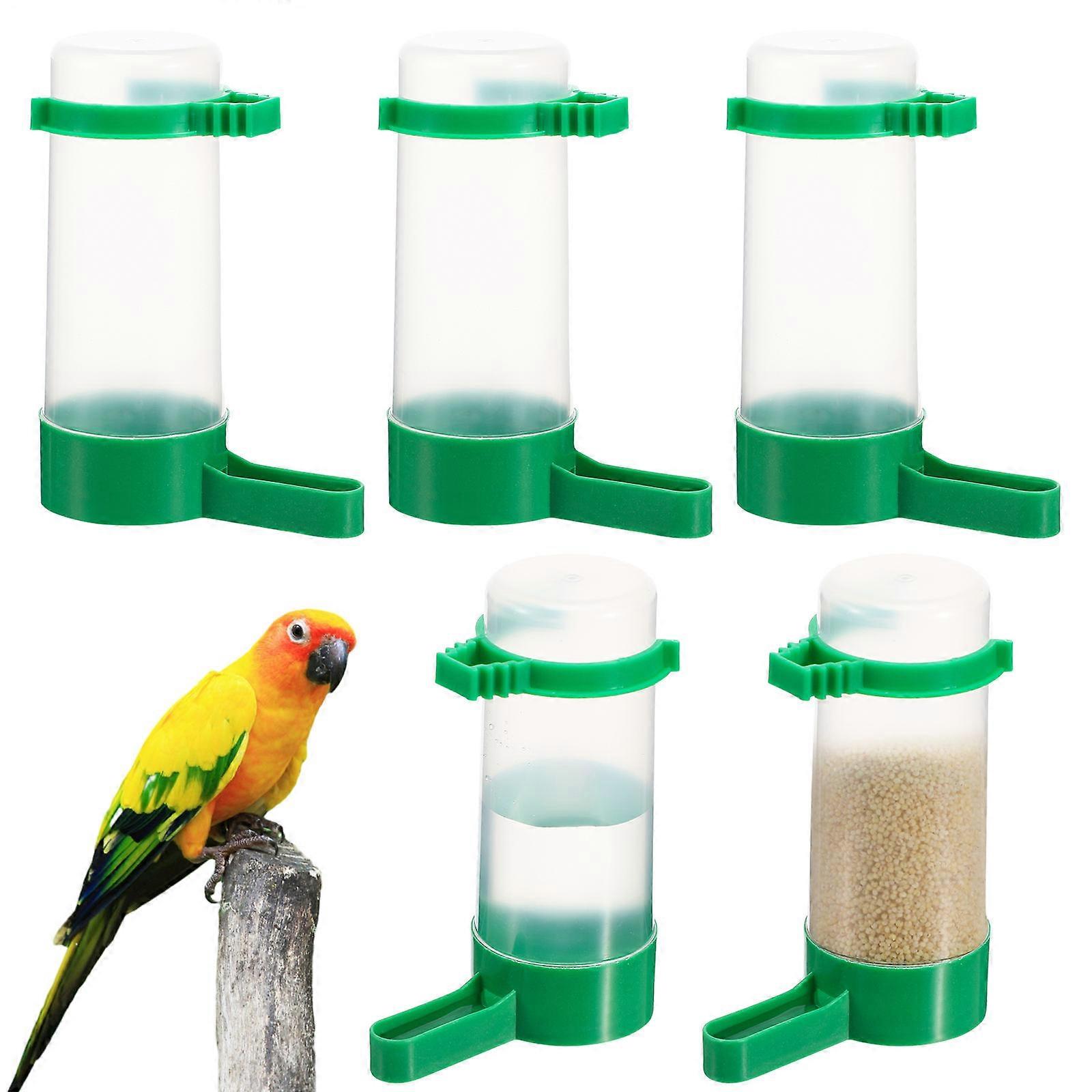 Automatic Bird Drinker Large Bird Feeder Drinker for Daily Use 5Pcs