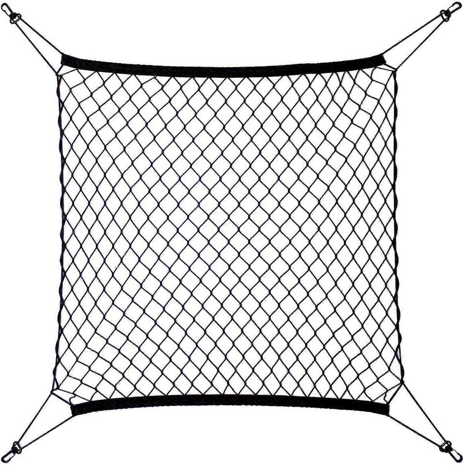 Universal Elastic Mesh Car Boot Organiser with Easy Hook Installation for SUV and Sedan