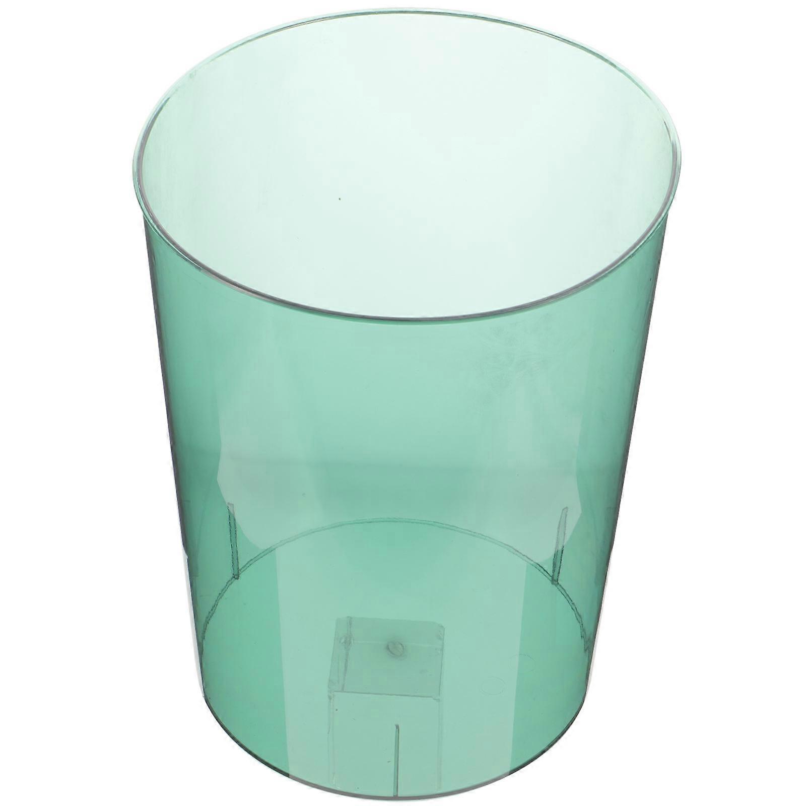 Simple Green Trash Can 1Pcs Transparent Modern Flower Container