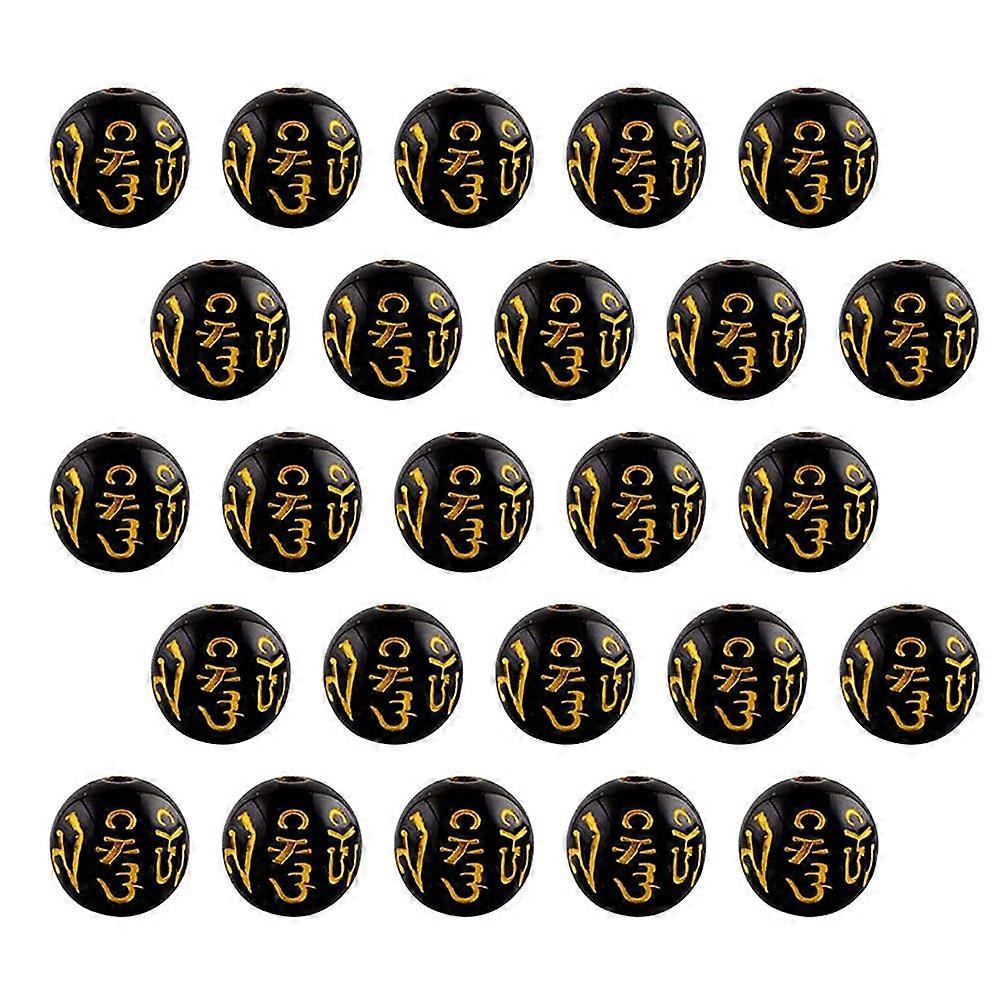 Buddhist Charms Black Beads for Decoration 100Pcs Collection