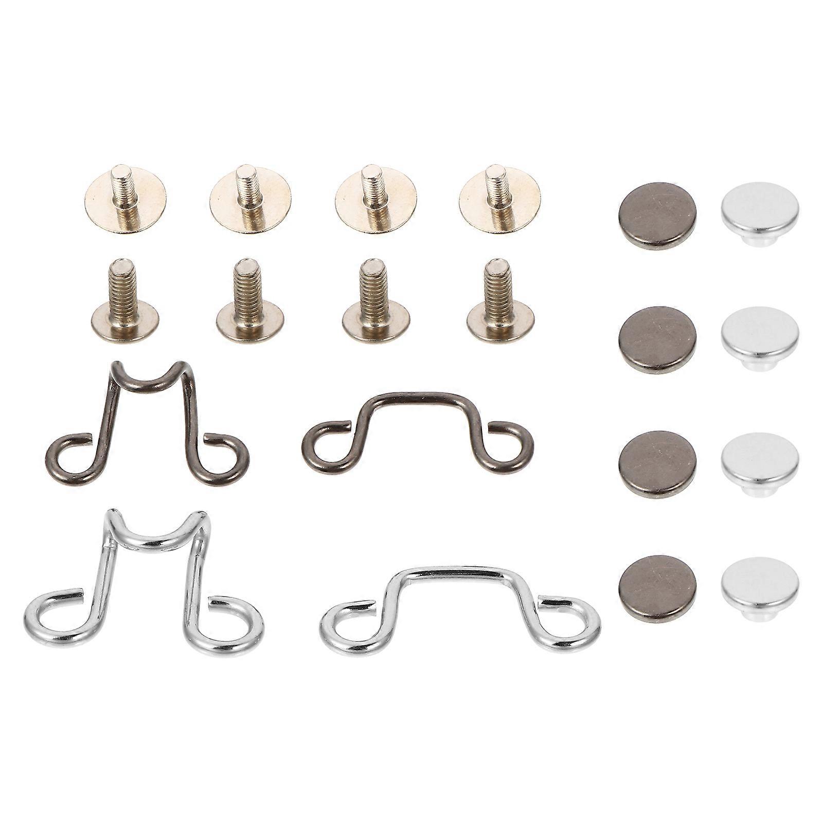 Jeans Snap Button Removable Replaceable 8Sets Assorted Color Durable Lightweight DIY Invisible Adjust Button Buckle