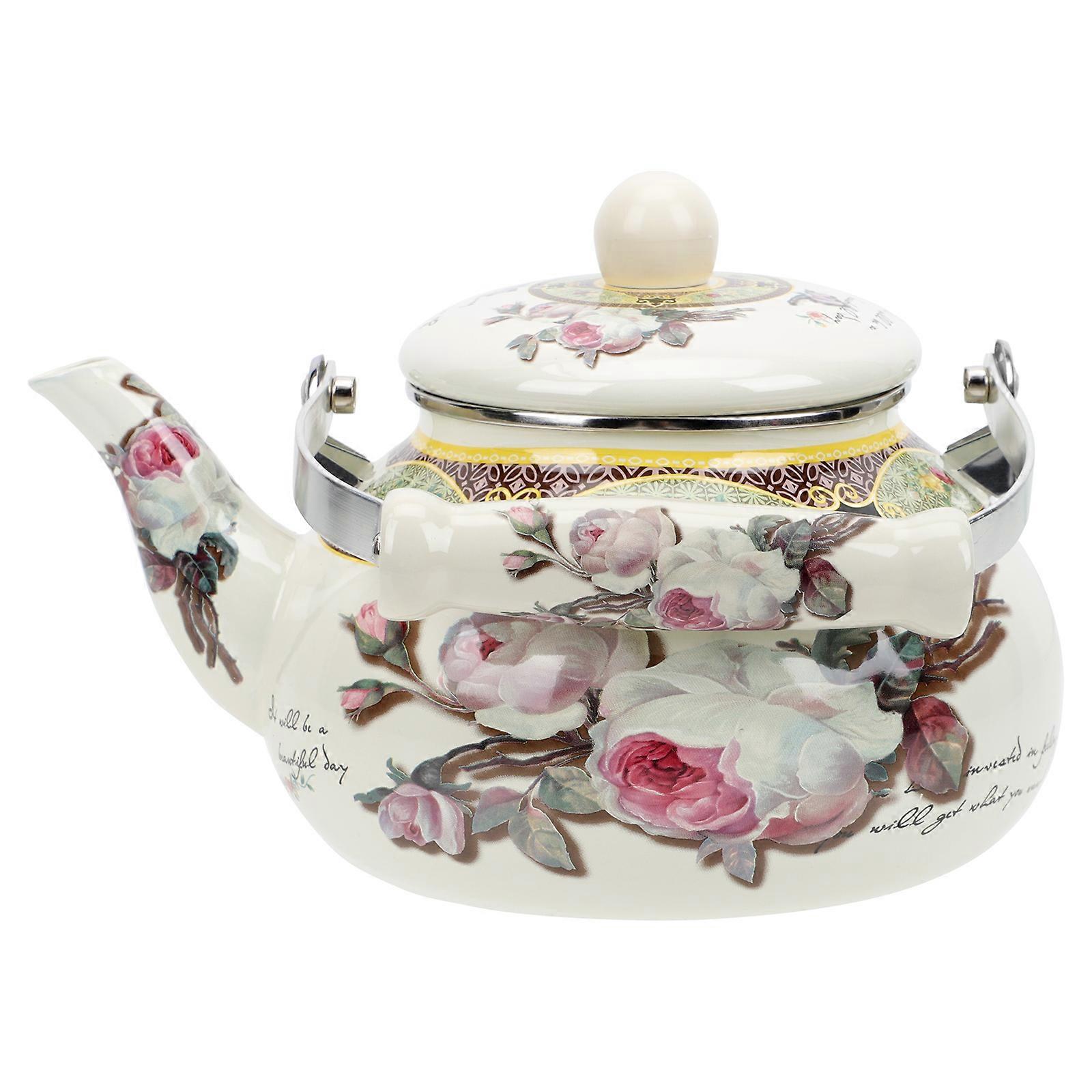 Decorative Enamel Tea Pot Teakettle for Water Boiling Kettle