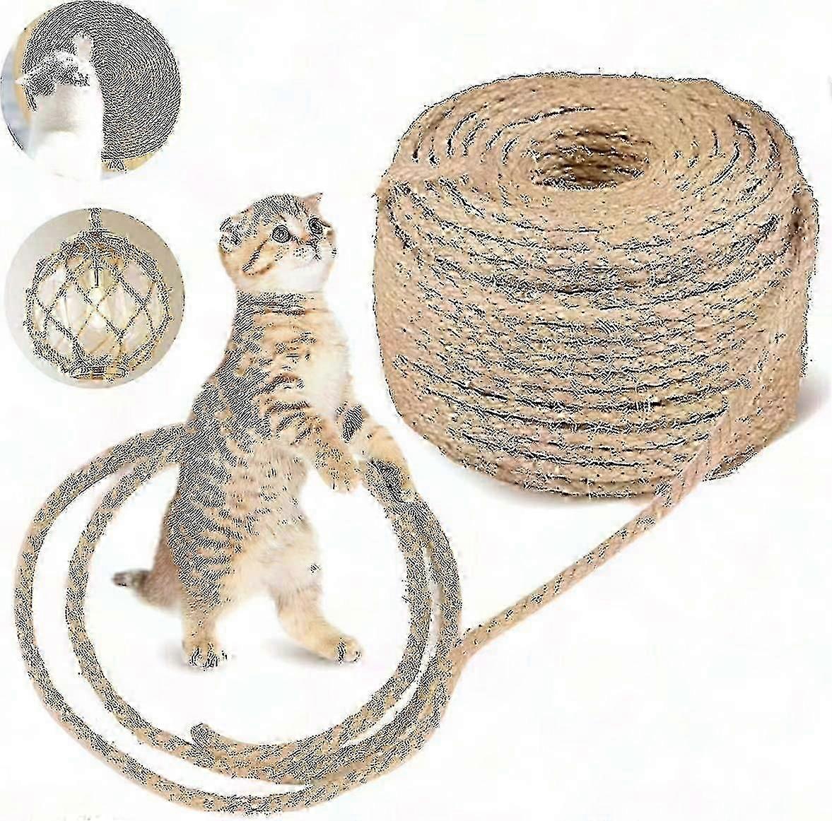 Sisalrep för reparation, utbyte och klösträd för katter