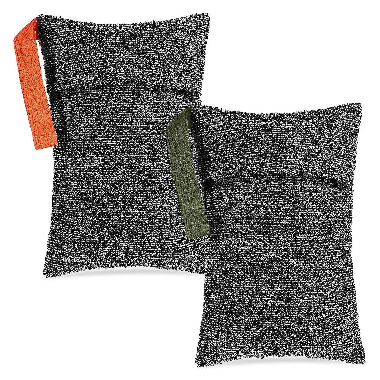 2PCS Dual Texture Exfoliating Soap Saver Bag, Quick Dry Nylon Mesh Pouch with Hanging Loop, Gray