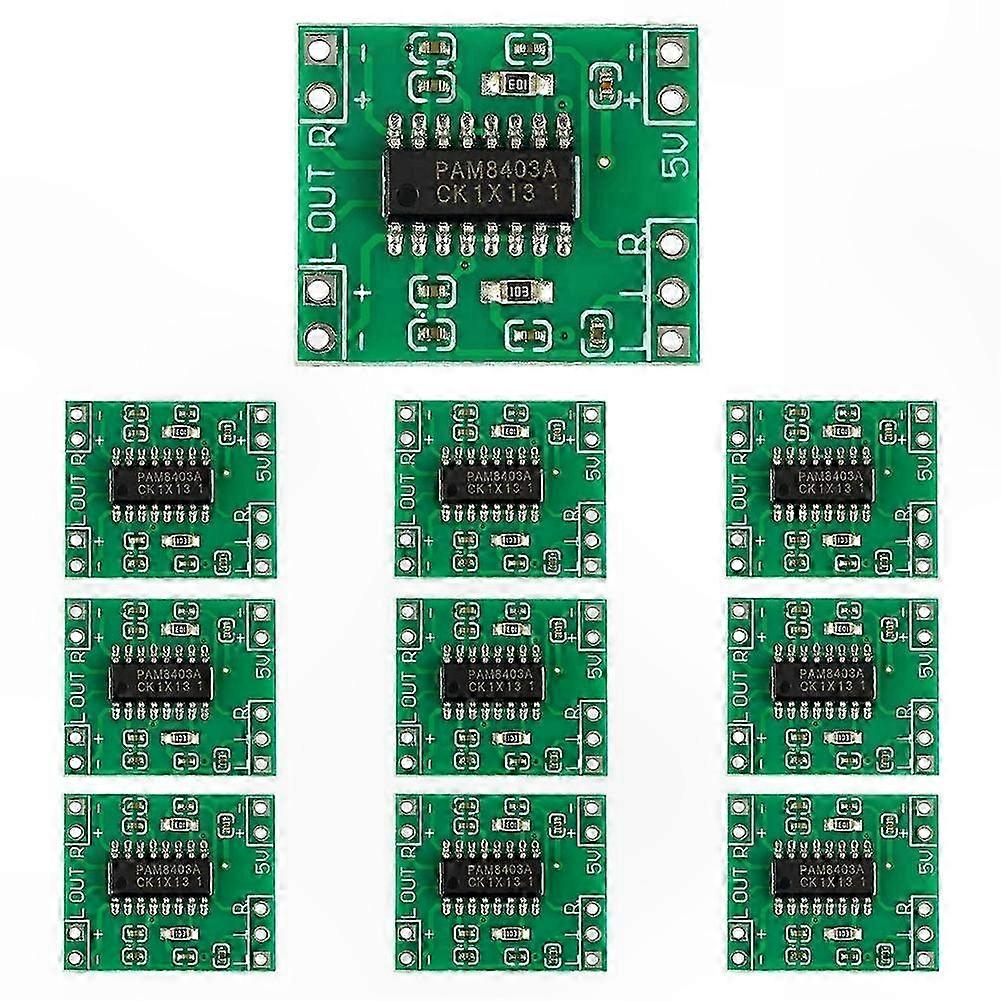 10-Pack Mini Digital Amp Board 2x3W Class D 2.5V-5V Power o Amplifier Module