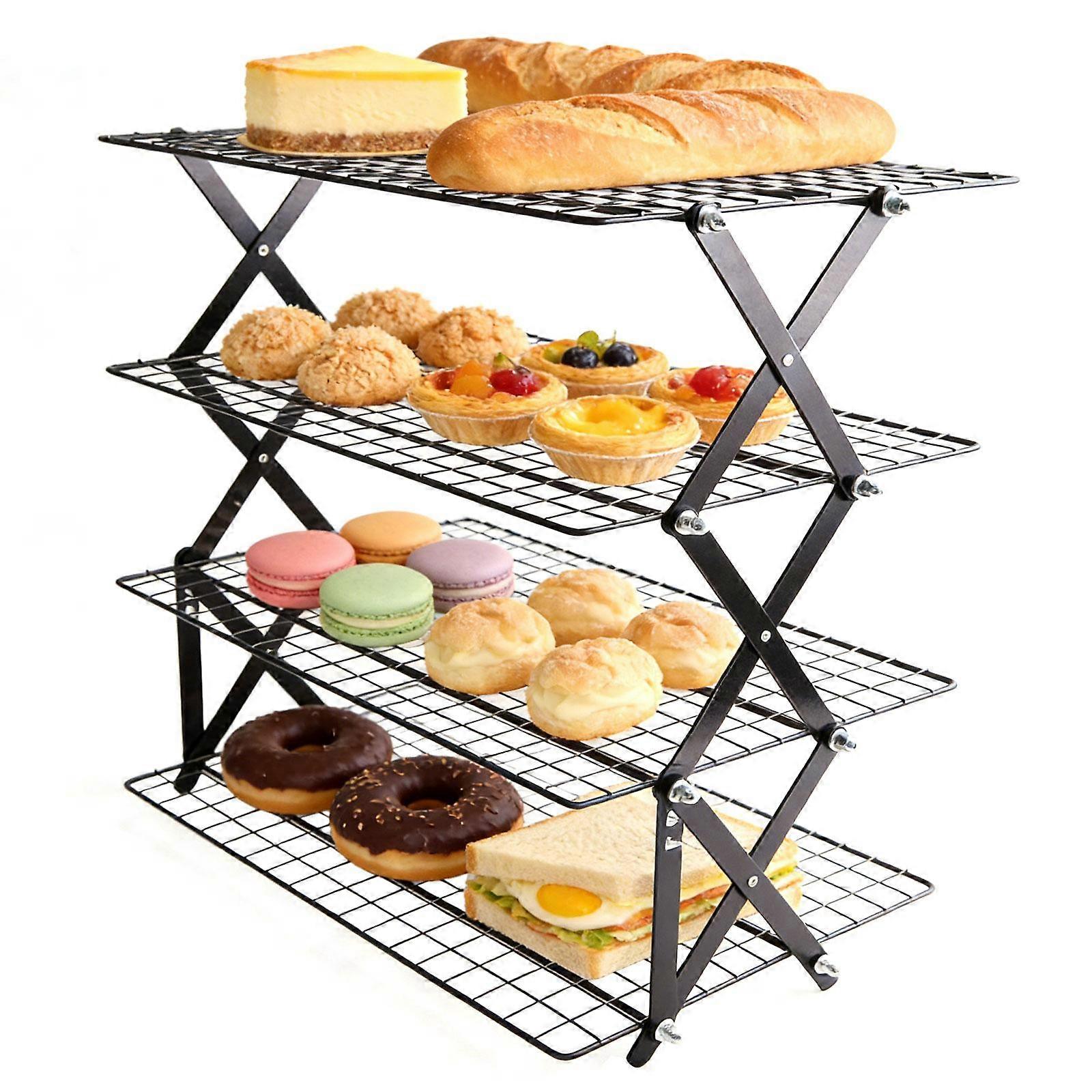 Collapsing Kitchen Rack For Refrigerating And Storage Pliable Space Saving Strong Not Stick Coating Multicolor