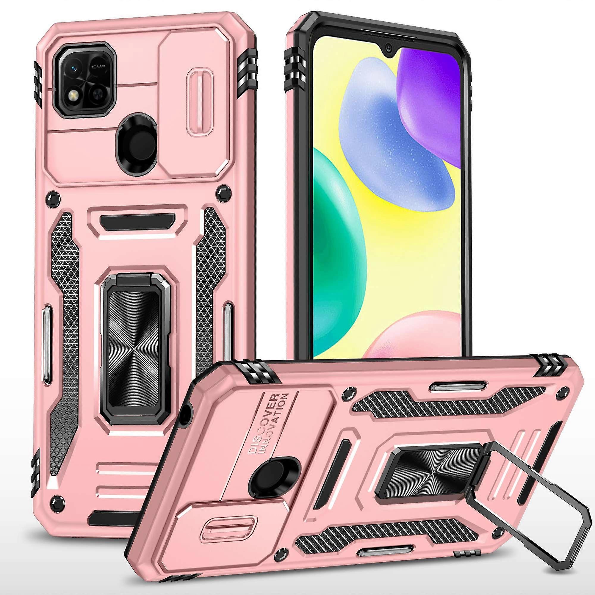Armor Series for Xiaomi Redmi 9C/9C NFC/10A Shockproof Cellphone Shell,Slide Camera Protector Kickst