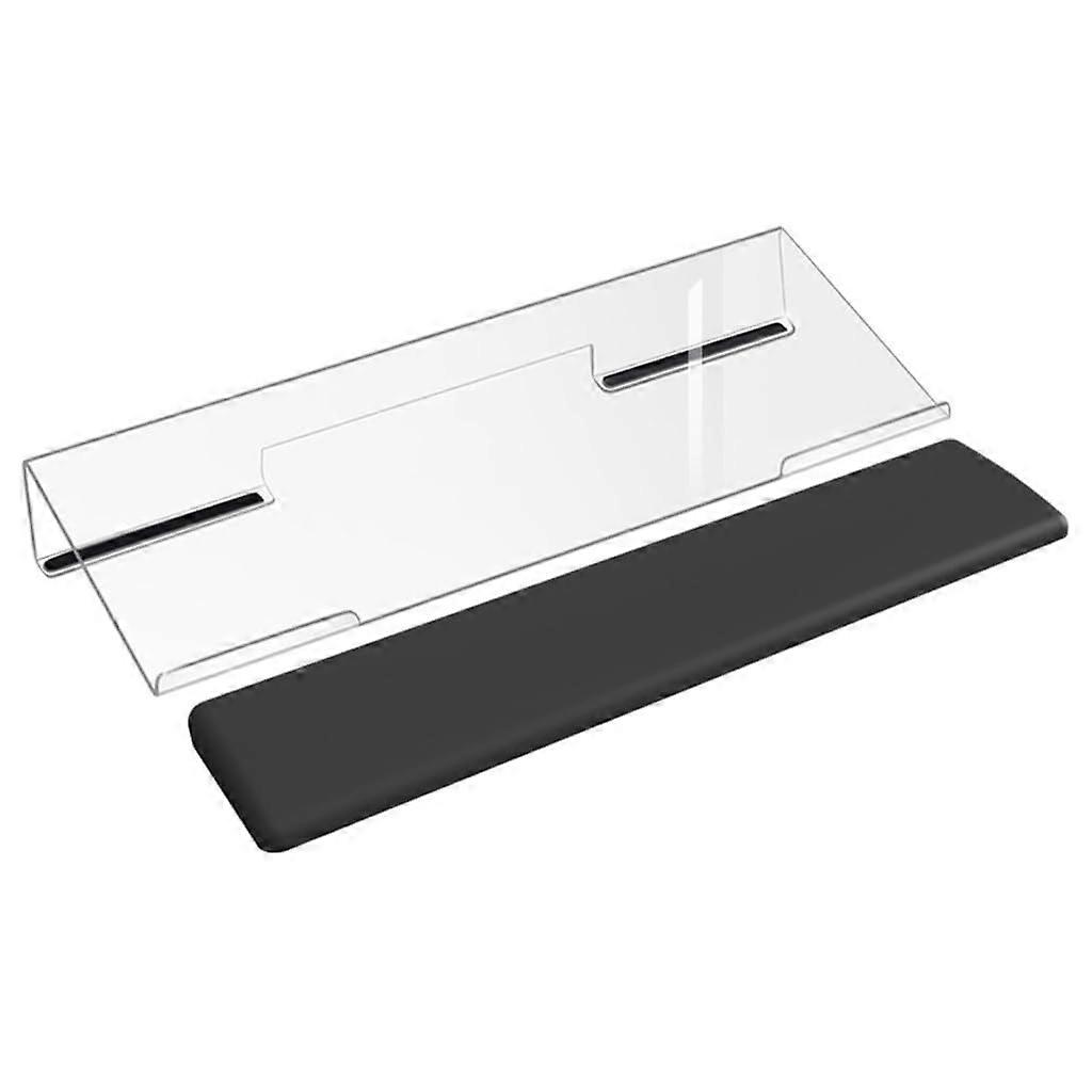 Acrylic Ergonomic Keyboard Stand Riser with Wrist Support and NonSlip Base for Desk