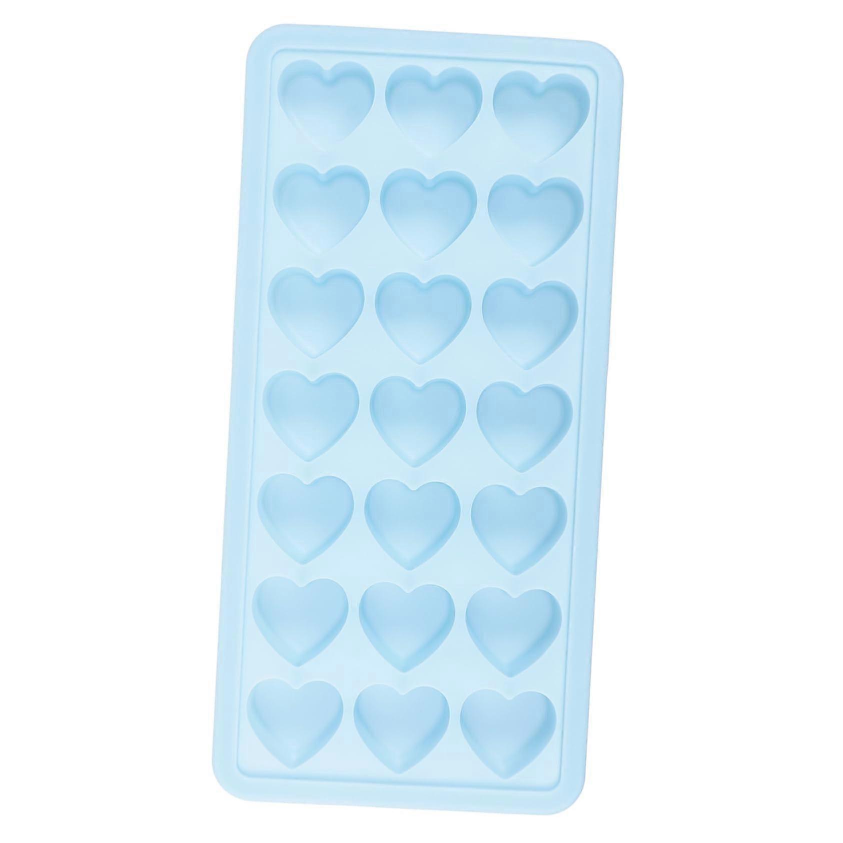 21 Grid Heart Silicone Ice Cube Tray with OdorBlocking Lid for Drinks and DIY Crafts