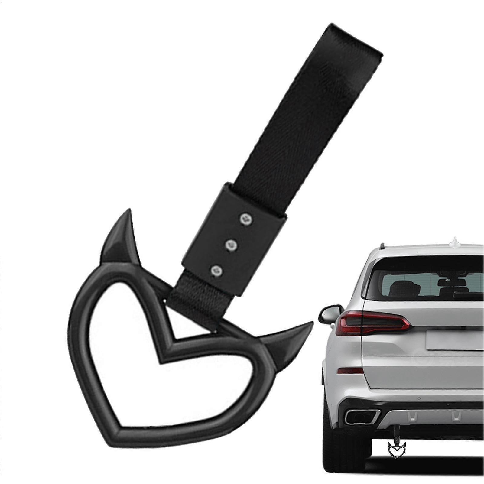 Heart Shaped Car Interior Handle Strap with Unique Devil Heart Design for Enhanced Passenger Safety