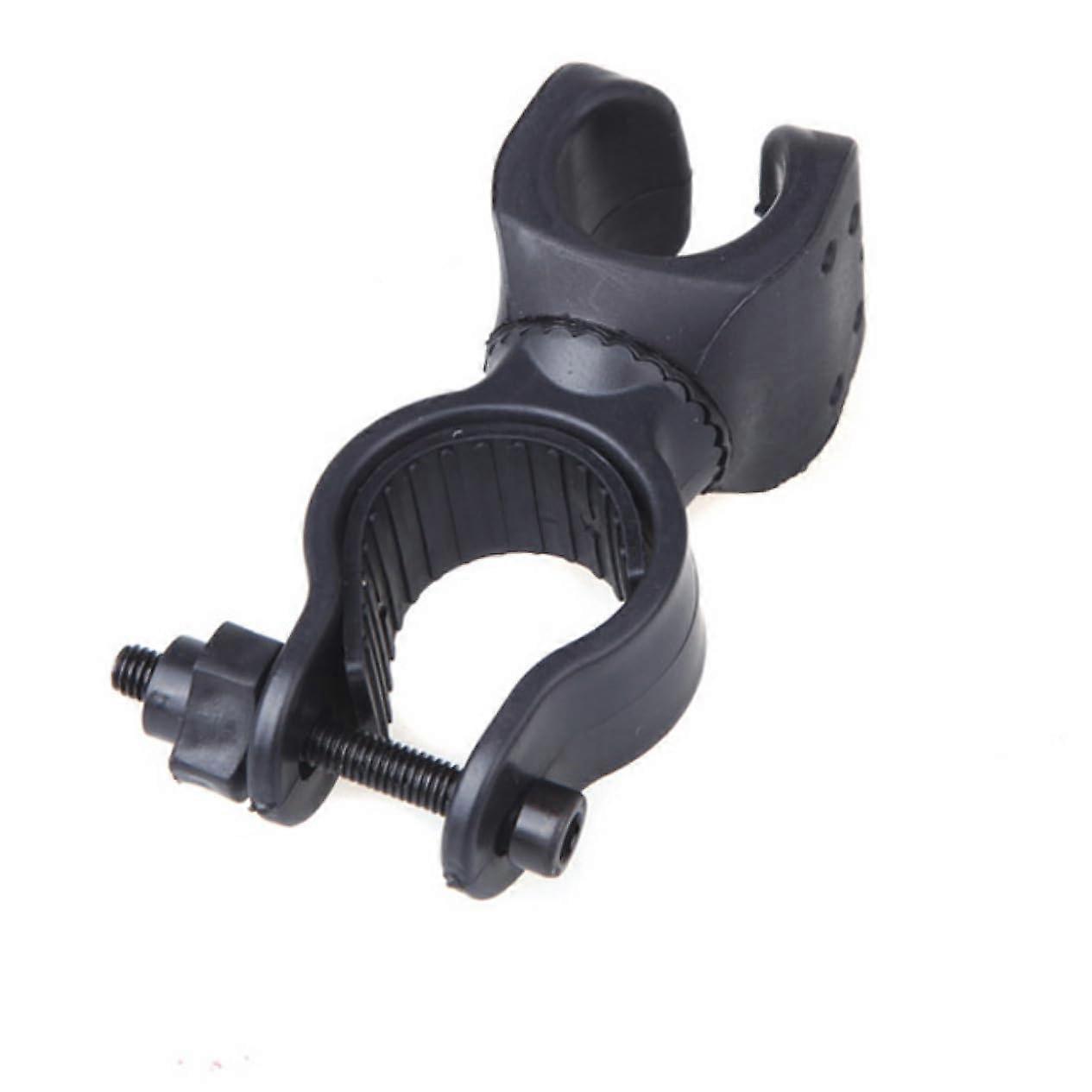Bike Flashlight Mount 360° Rotation Handlebar LED Flashlight Clamp with Quick Release Durable Black