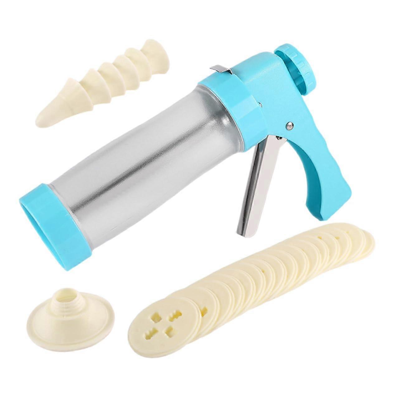 Cookie Press with Piping Tips and Multiple Discs for DIY Biscuit Cake Decorating Set