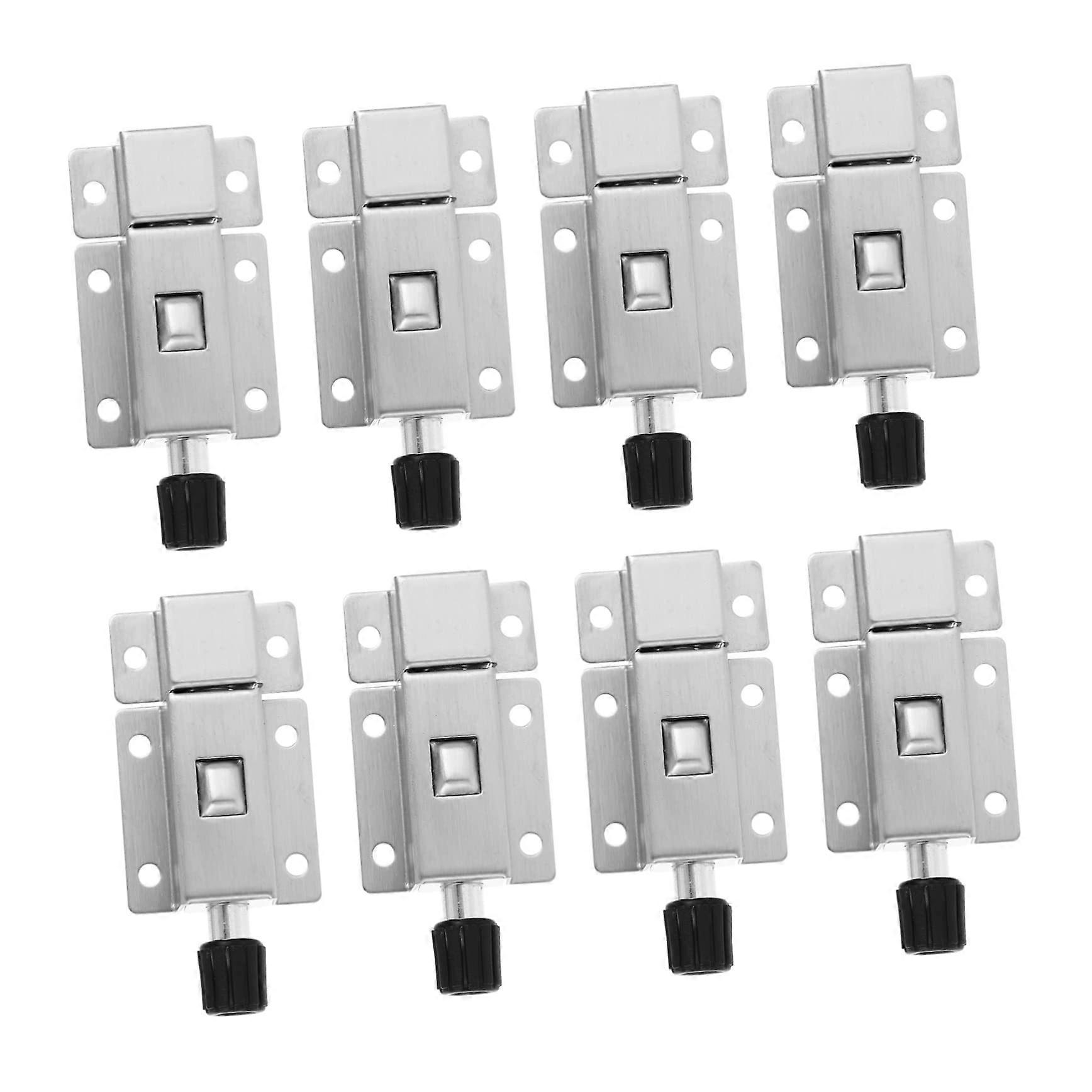 8pcs Thickened Door Latch Lock with Automatic Spring Slide Bolt for Secure Heavy Duty Gates
